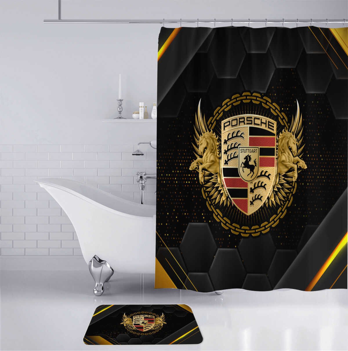 Pors 911 Shower Curtain, Bathroom Set