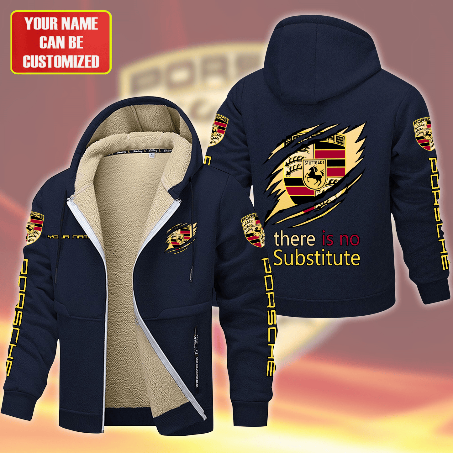 Personalized Pors Tear Fleece 3D Unisex Hooded Jacket