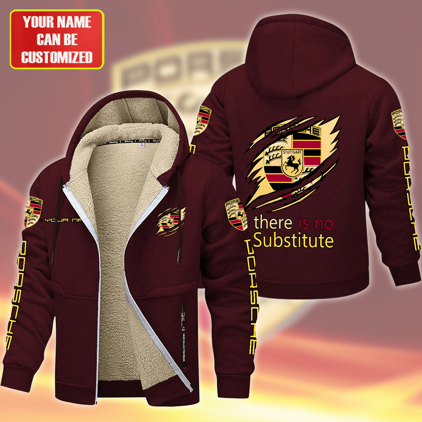 Personalized Pors Tear Fleece 3D Unisex Hooded Jacket
