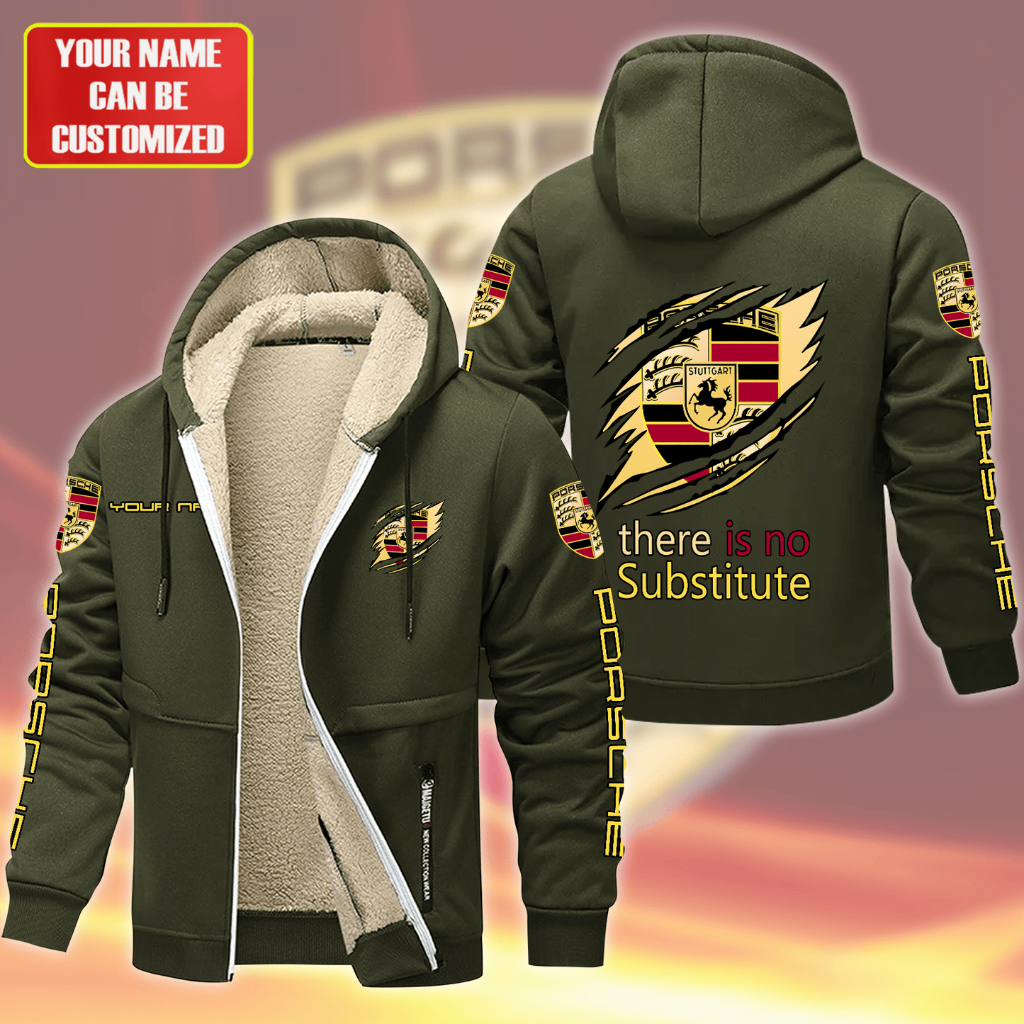 Personalized Pors Tear Fleece 3D Unisex Hooded Jacket
