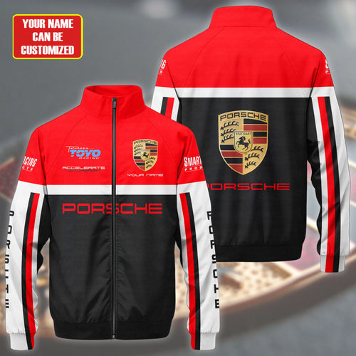 Pors Racing Zipper Stand Collar Jacket 3D