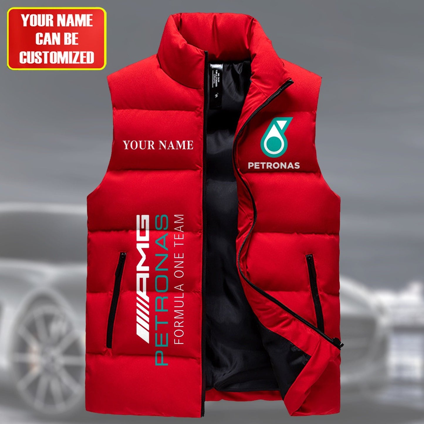 Merc AMG Petronas Sleeveless Windproof Puffer Jacket Q170201