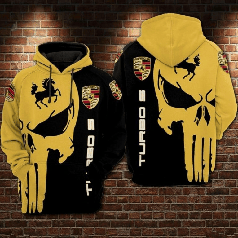 Pors Skull 3D Full Printing Set , Pors Racing Shirt , Zipper Polo, Hoodie , Short , Polo ,hawaii