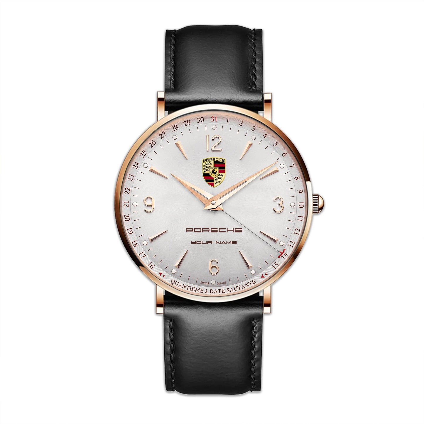 Personalized Pors Jaeger Leather Watch Q040306
