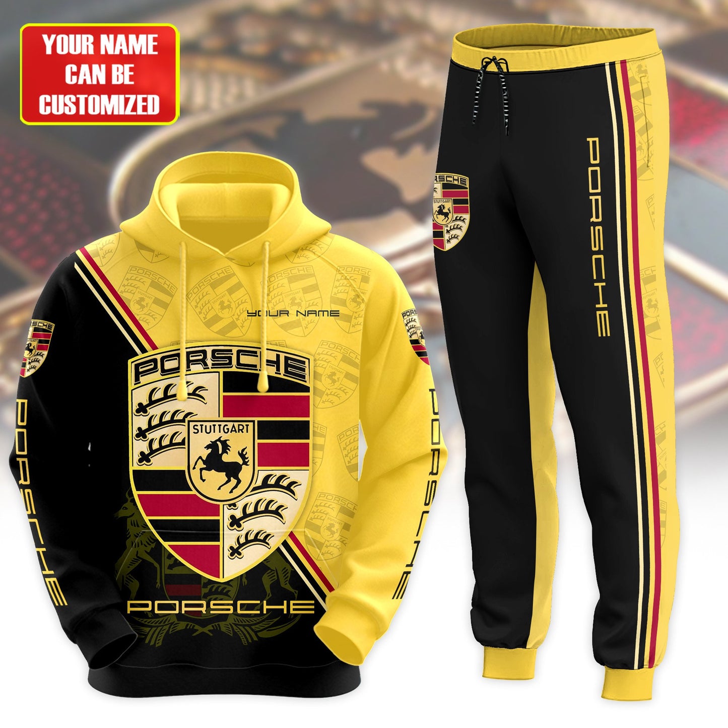 Personalized Pors Q5 3D All over Printed Hoodie and Sweatpants set