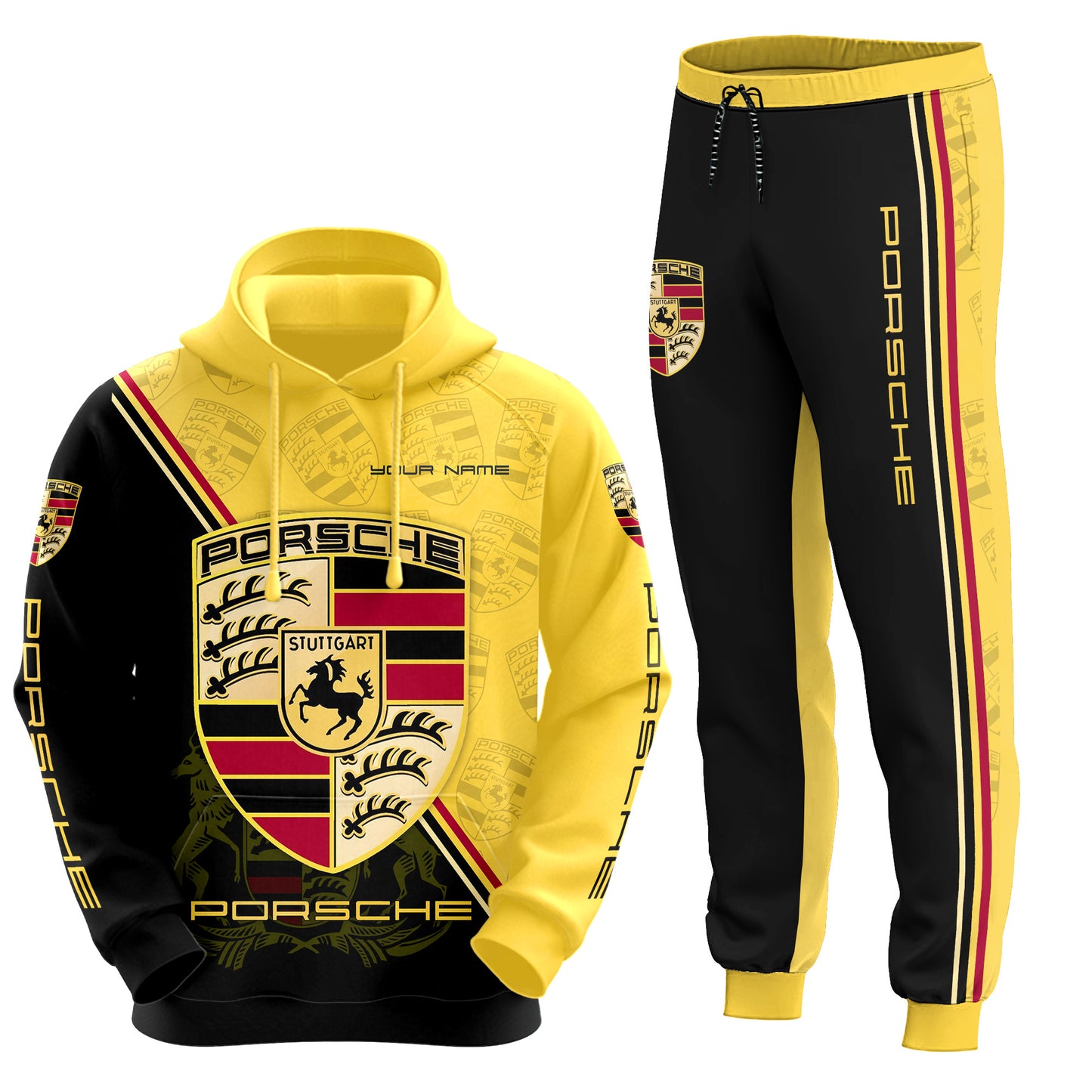 Personalized Pors Q5 3D All over Printed Hoodie and Sweatpants set
