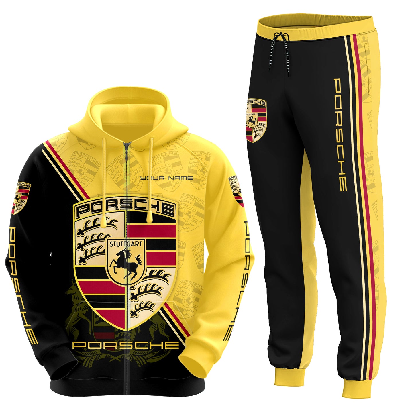 Personalized Pors Q5 3D All over Printed Hoodie and Sweatpants set