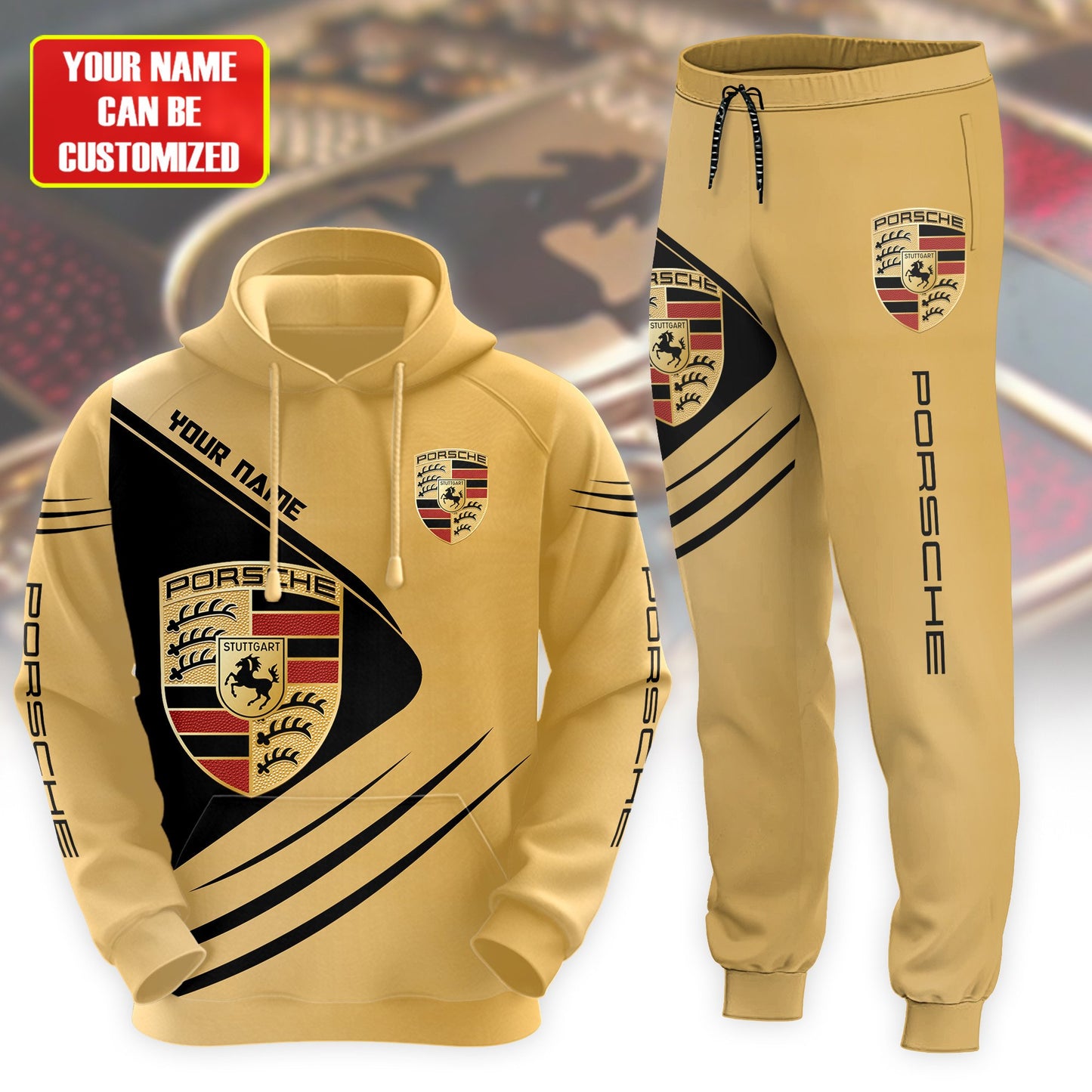 Personalized Pors 3D All over Printed Hoodie and Sweatpants set V4