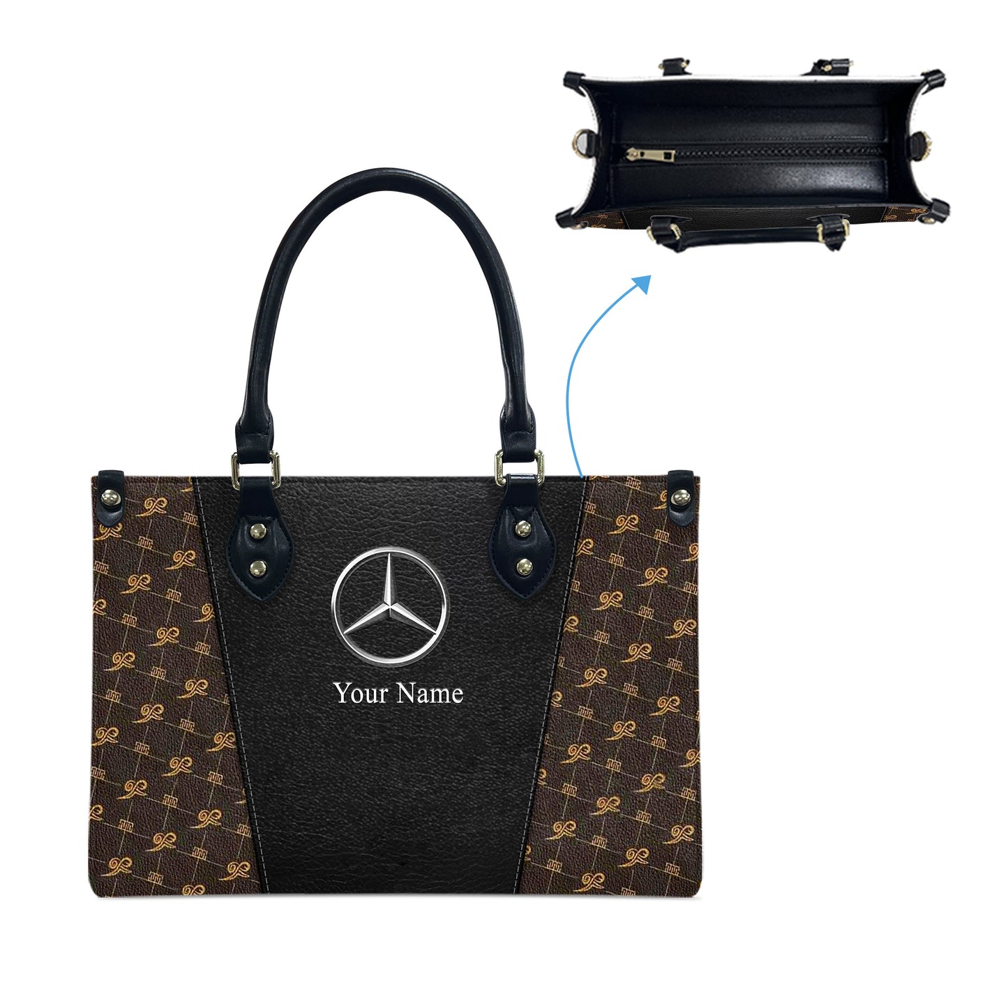 Personalized Merc Luxury Leather Handbag P050302