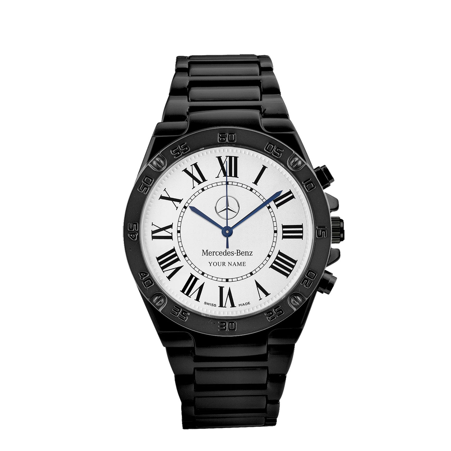 Personalized Merc Cartier Dial Steel Watch