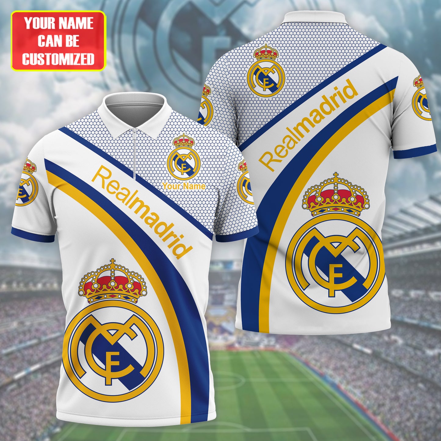 Personalized Real Madrid 3D Full Printing Set , Real Madrid Shirt , Hoodie , Short , Polo ,hawaii V3