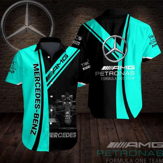 Merc AMG Petronas Tropical Hawaii Shirt Beach Short V11