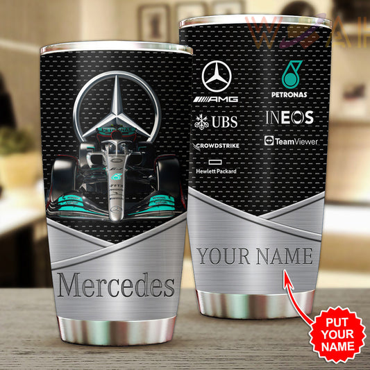 Personalized Merc AMG Petronas Stainless Tumbler 20oz 30oz Cup