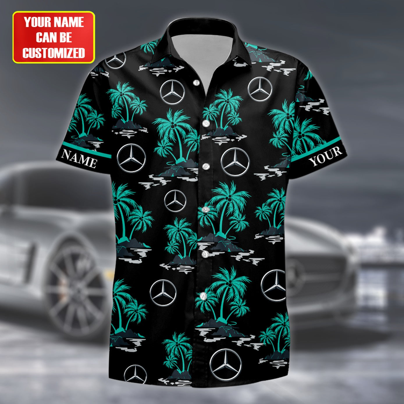Merc AMG Petronas Hawaii Shirt Beach Short V9