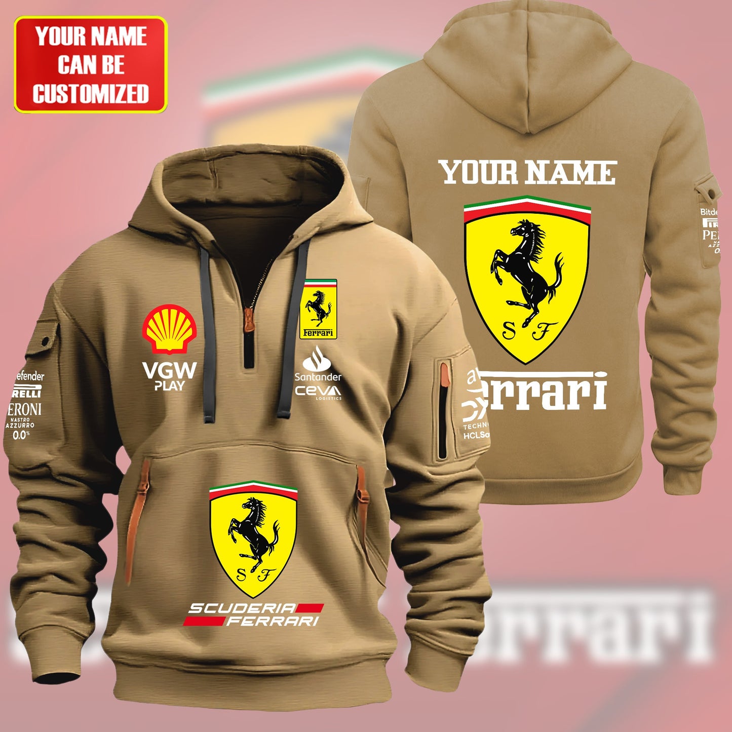 Personalized SF Racing Zip-Hoodie Cotton Jacket