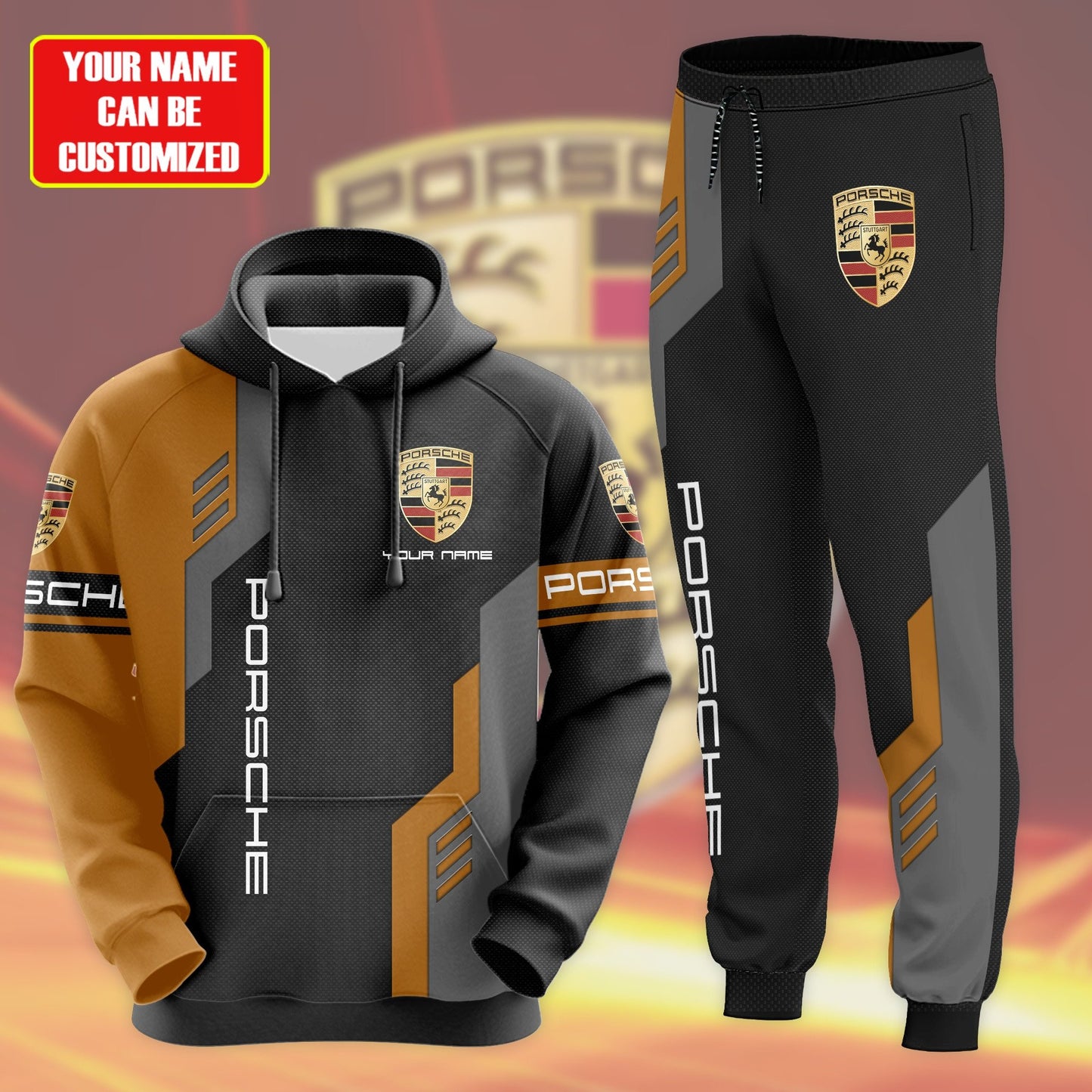 Personalized Pors 3D All over Printed Hoodie and Sweatpants set