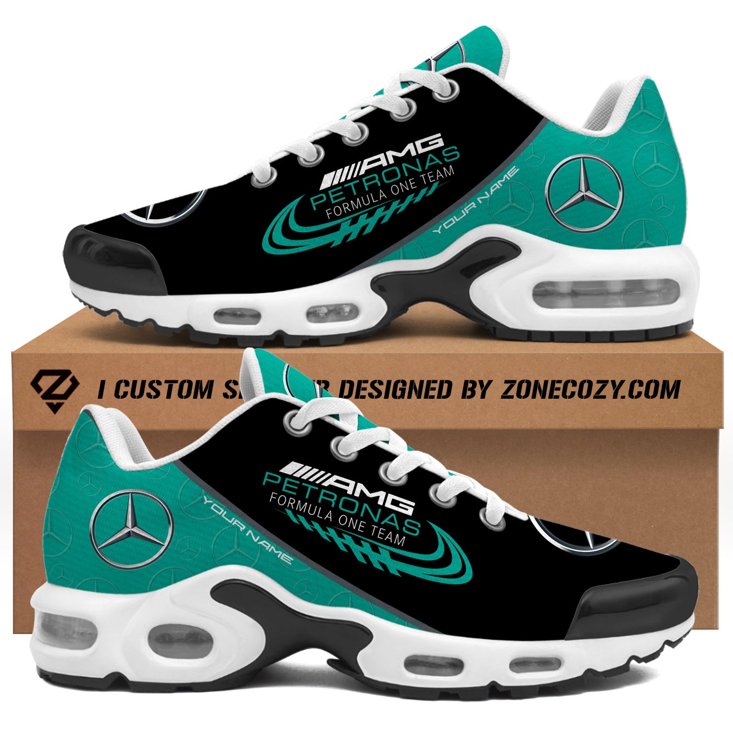 Personalized Merc Petronas Air Cushion Sneaker