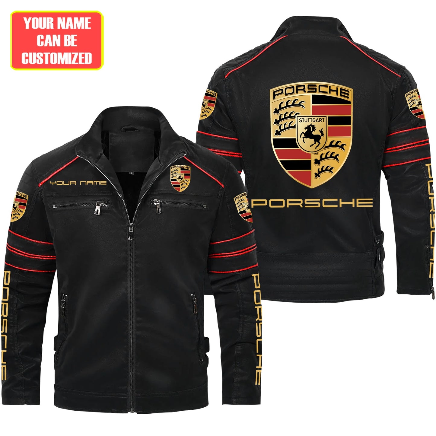 Personalized Pors Wolverin Leather Jacket