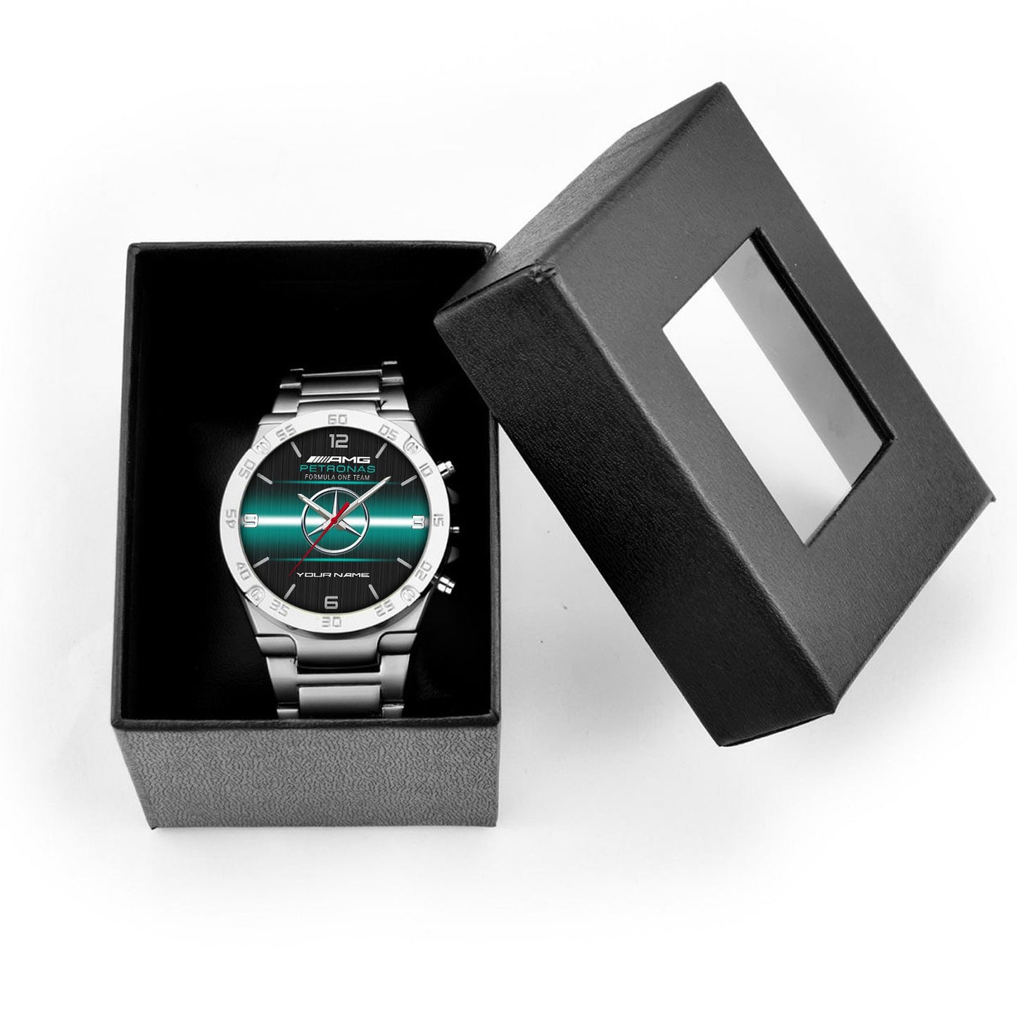Personalized Merc Petronas Dial Steel Watch