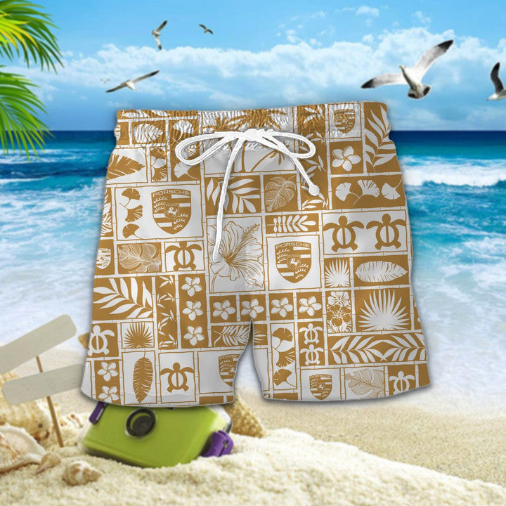 Pors Tropical Hawaii Shirt Beach Short V7