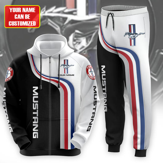 Personalized F Mustang 3D All over Printed Hoodie and Sweatpants set