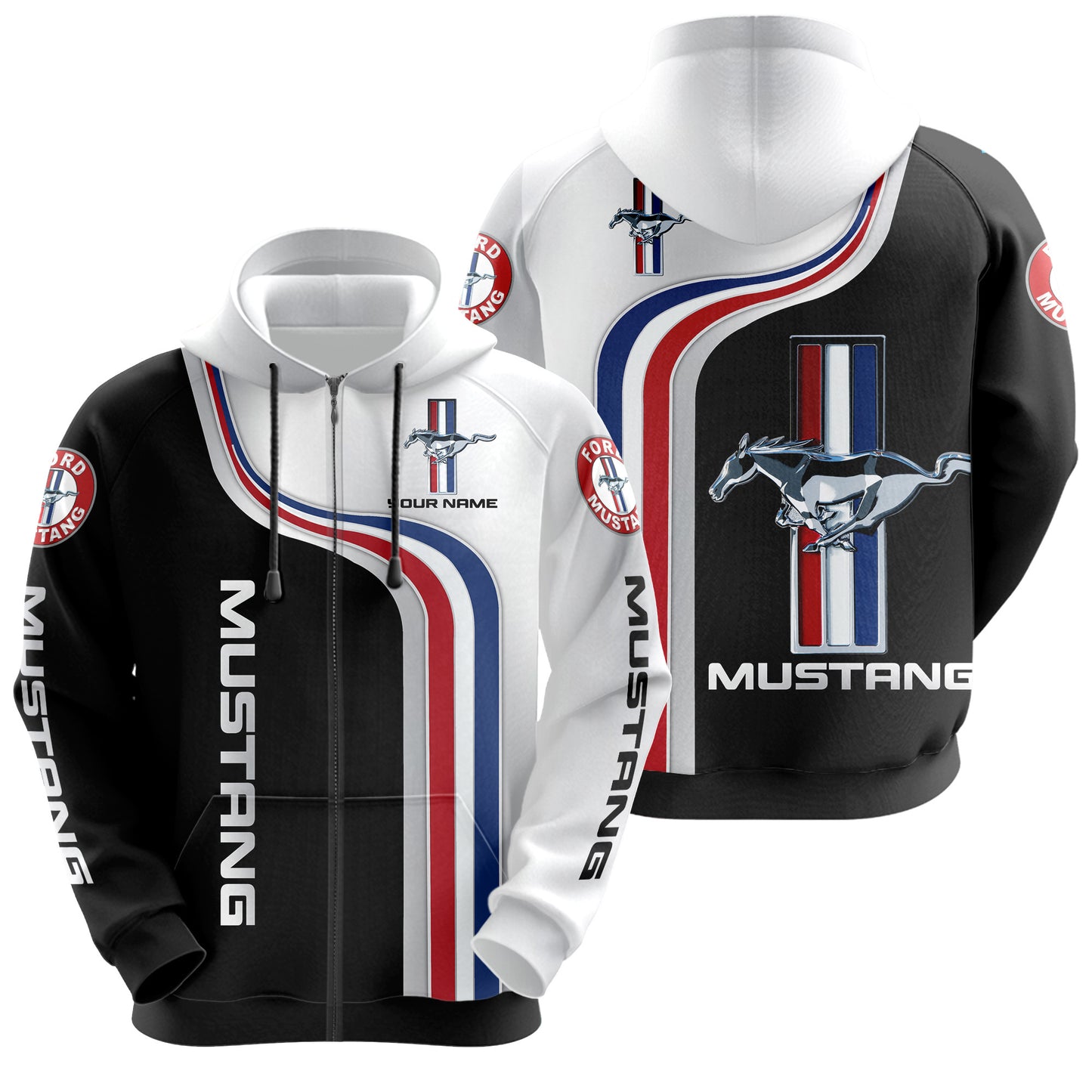 Personalized F Mustang 3D All over Printed Hoodie and Sweatpants set