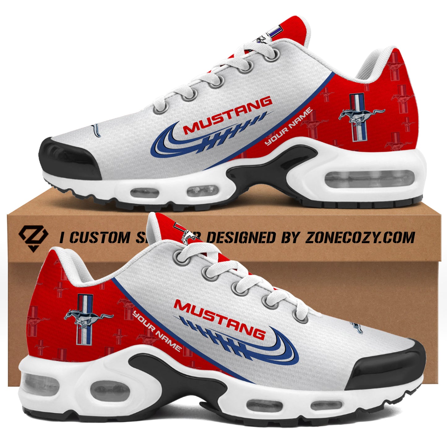 Personalized F Mustang Air Cushion Sneaker