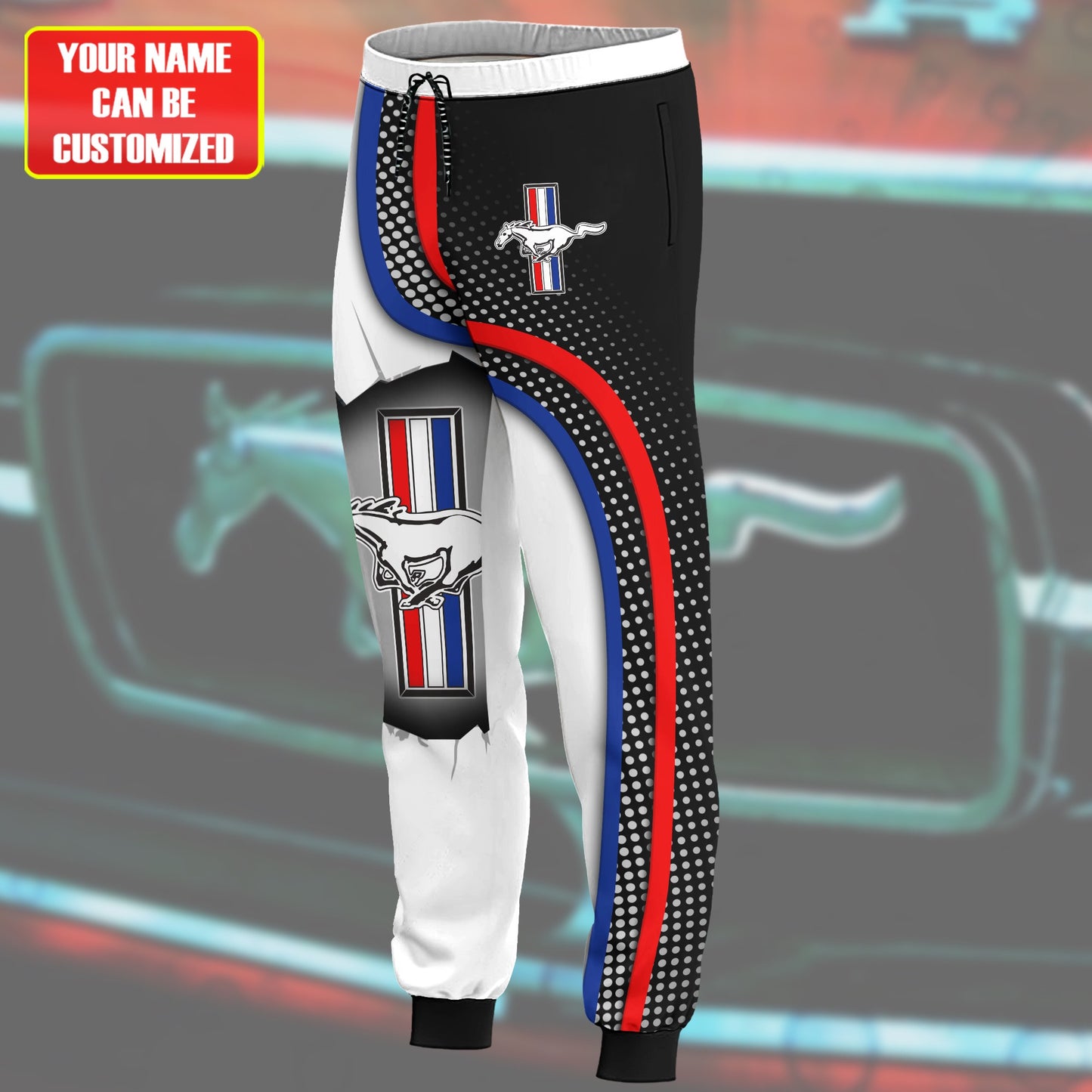 Personalized F Mustang All over Printed Hoodie and Sweatpants set