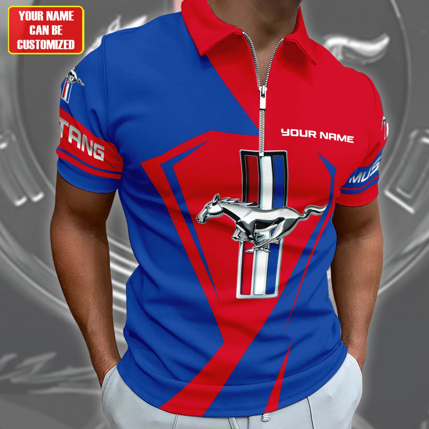 Personalized F Mustang 3D Full Printing Set , F Mustang Shirt, Hoodie , Short ,Polo ,hawaii , ... Q040401