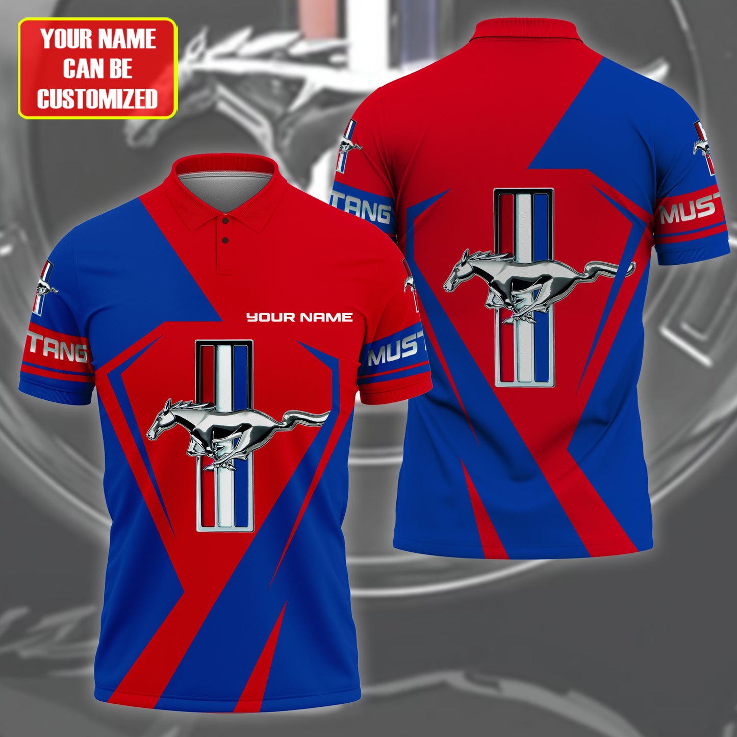 Personalized F Mustang 3D Full Printing Set , F Mustang Shirt, Hoodie , Short ,Polo ,hawaii , ... Q040401