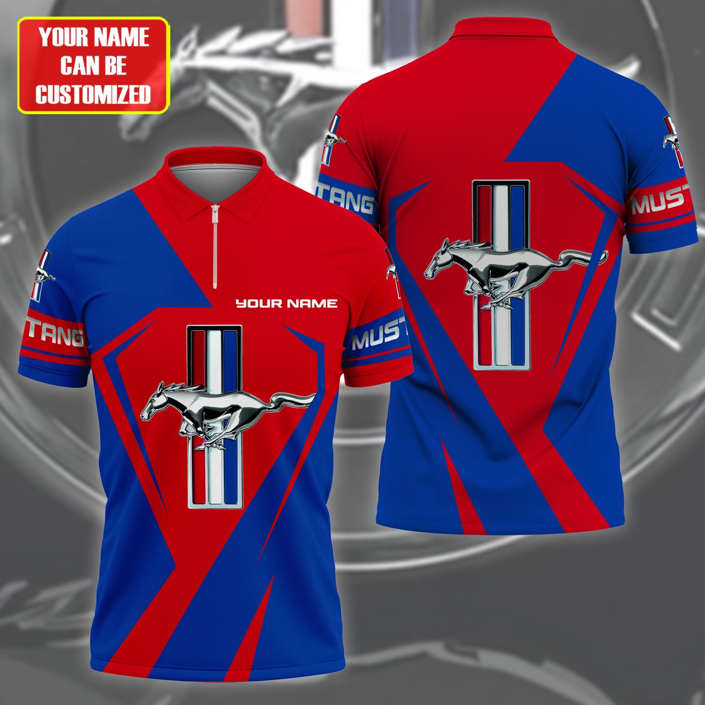 Personalized F Mustang 3D Full Printing Set , F Mustang Shirt, Hoodie , Short ,Polo ,hawaii , ... Q040401