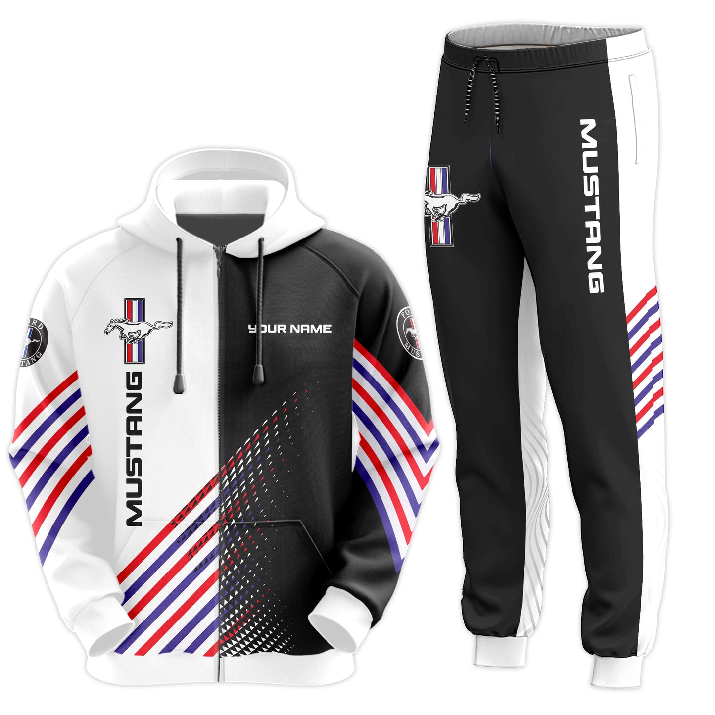 Personalized F Mustang Q2 3D All over Printed Hoodie and Sweatpants set