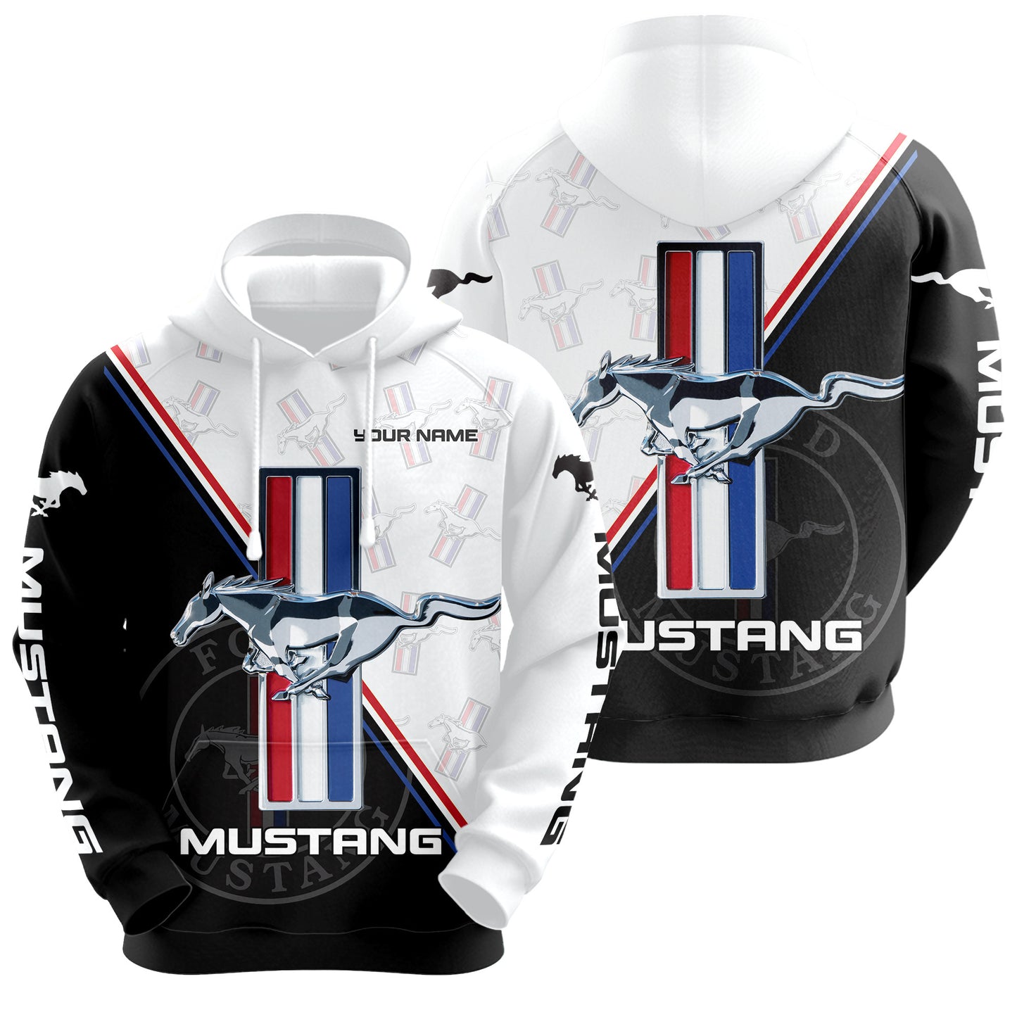 Personalized F Mustang Q3 3D All over Printed Hoodie and Sweatpants set