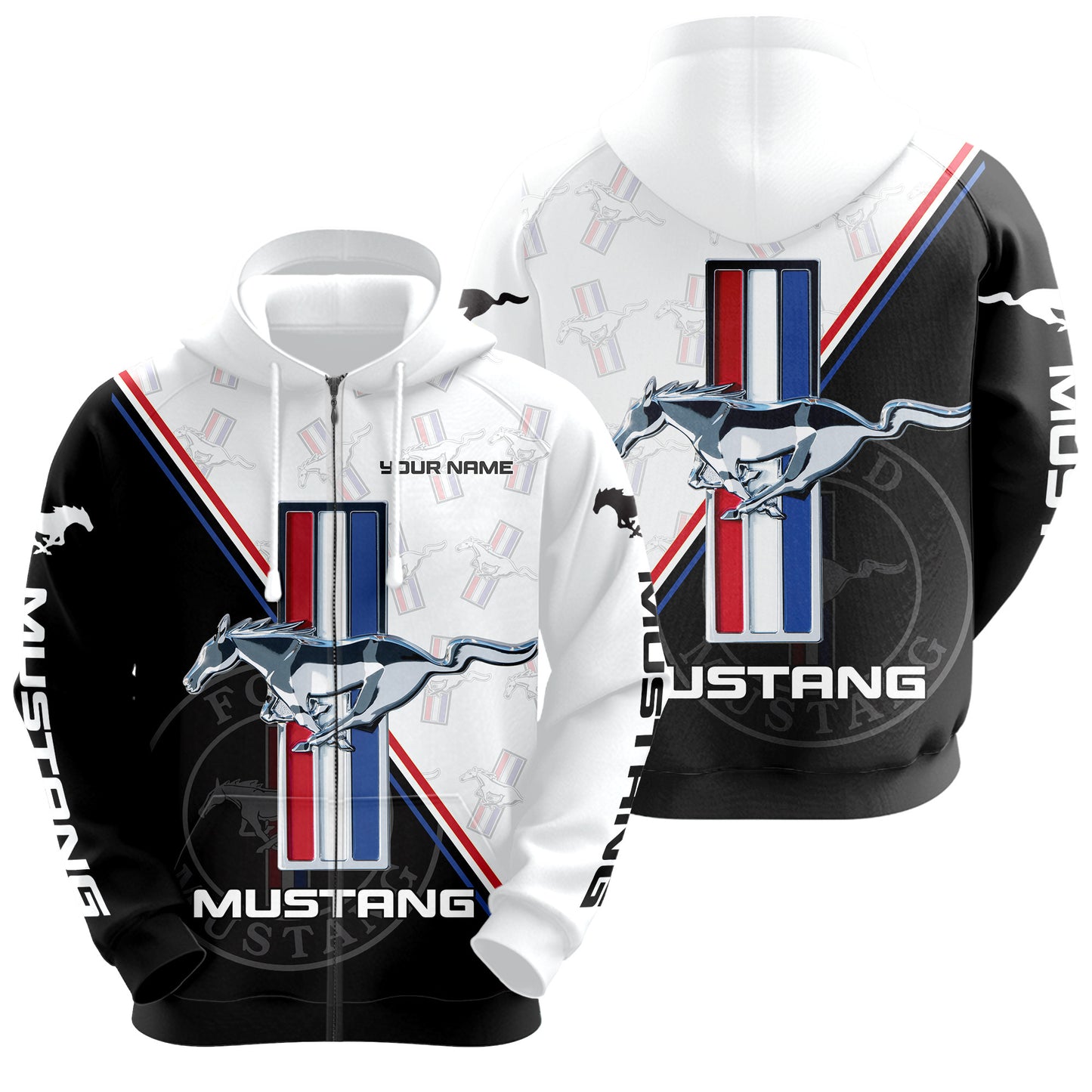 Personalized F Mustang Q3 3D All over Printed Hoodie and Sweatpants set