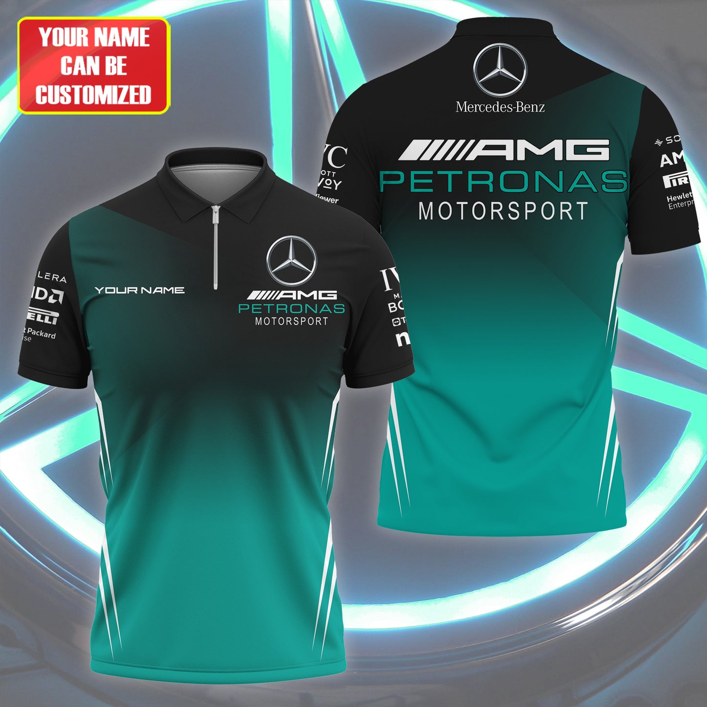 Personalized Merc AMG Petronas 3D Full Printing Set ,Merc AMG Petronas Shirt , Hoodie , Short , Polo ,hawaii V3
