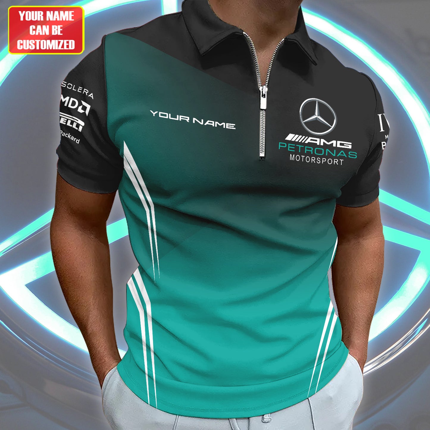 Personalized Merc AMG Petronas 3D Full Printing Set ,Merc AMG Petronas Shirt , Hoodie , Short , Polo ,hawaii V3