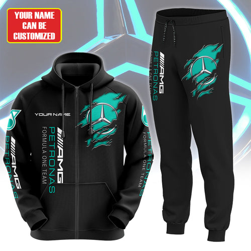 Personalized Merc AMG Petronas Classic 3D All over Printed Hoodie and Sweatpants set