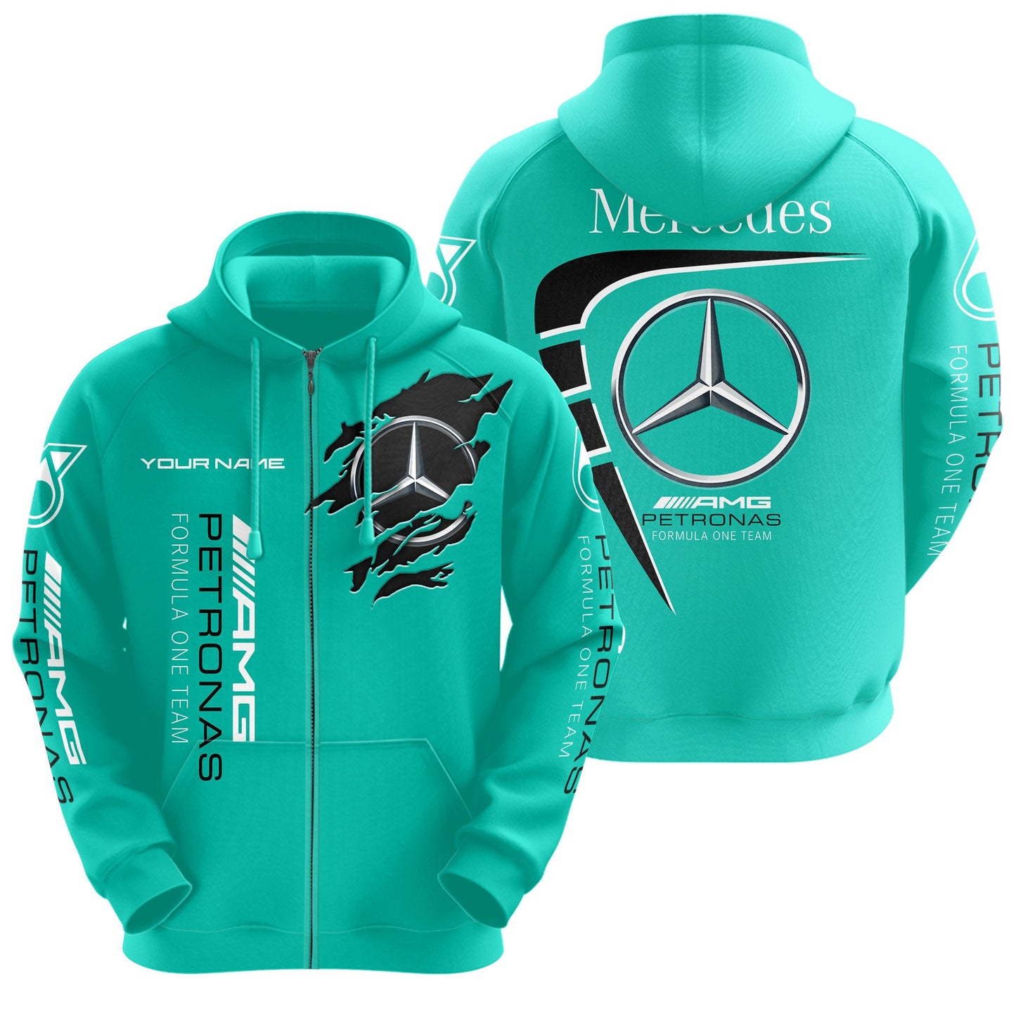 Personalized Merc AMG Petronas Classic 3D All over Printed Hoodie and Sweatpants set