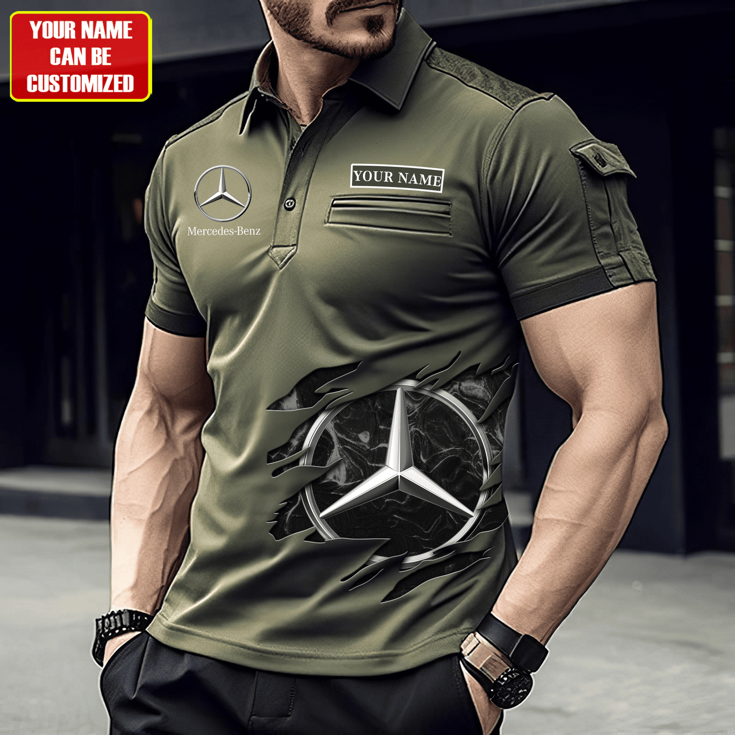 Personalized Merc Sport Men Polo Short Sleeve Shirt