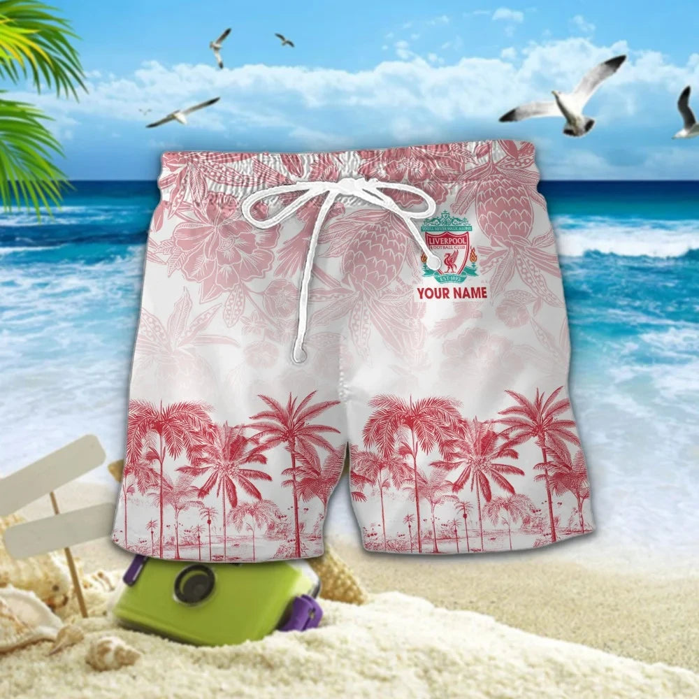 Personalized Liverpool Tropical Hawaii Shirt Beach Short