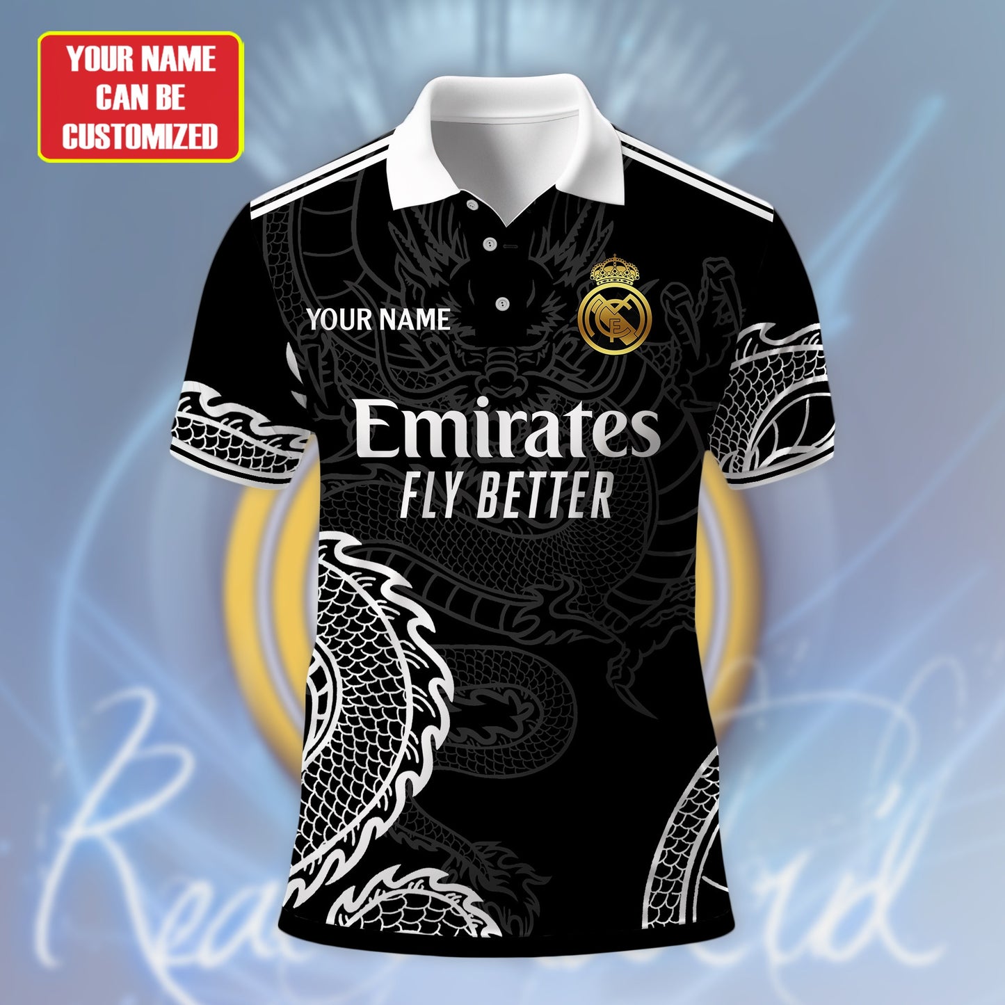 Personalized Real Madrid Dragon 3D Full Printing Set , Real Madrid Shirt , Hoodie , Short , Polo ,hawaii