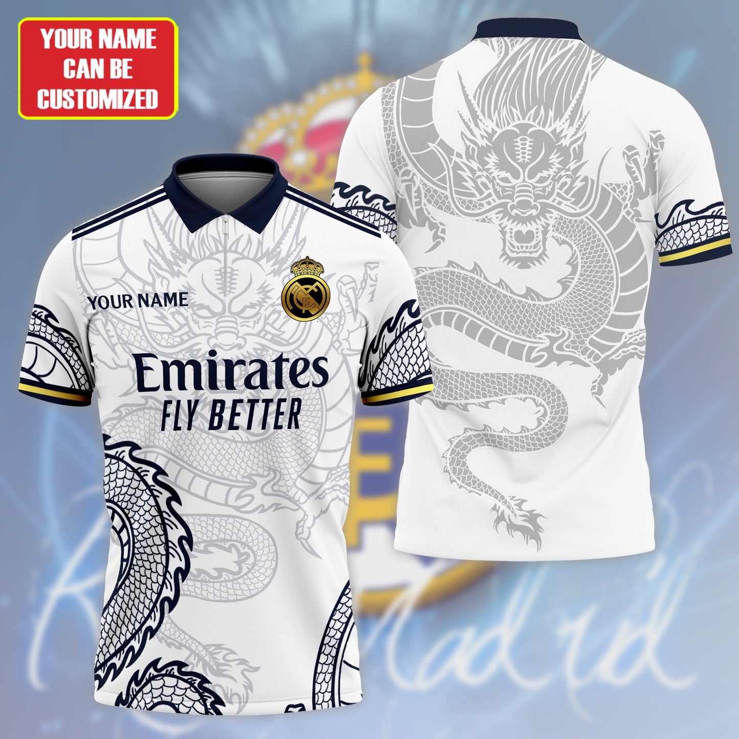 Personalized Real Madrid Dragon 3D Full Printing Set , Real Madrid Shirt , Hoodie , Short , Polo ,hawaii