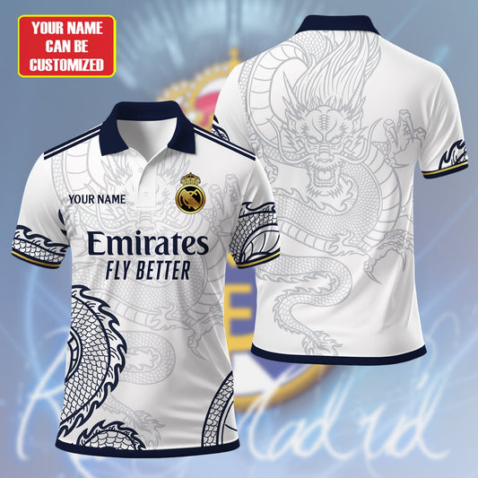 Personalized Real Madrid Dragon 3D Full Printing Set , Real Madrid Shirt , Hoodie , Short , Polo ,hawaii