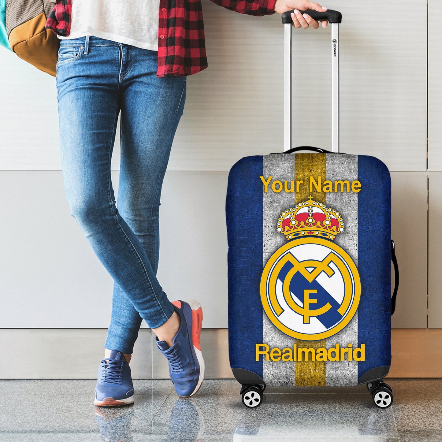 Personalized Real Madrid Luggage Cover