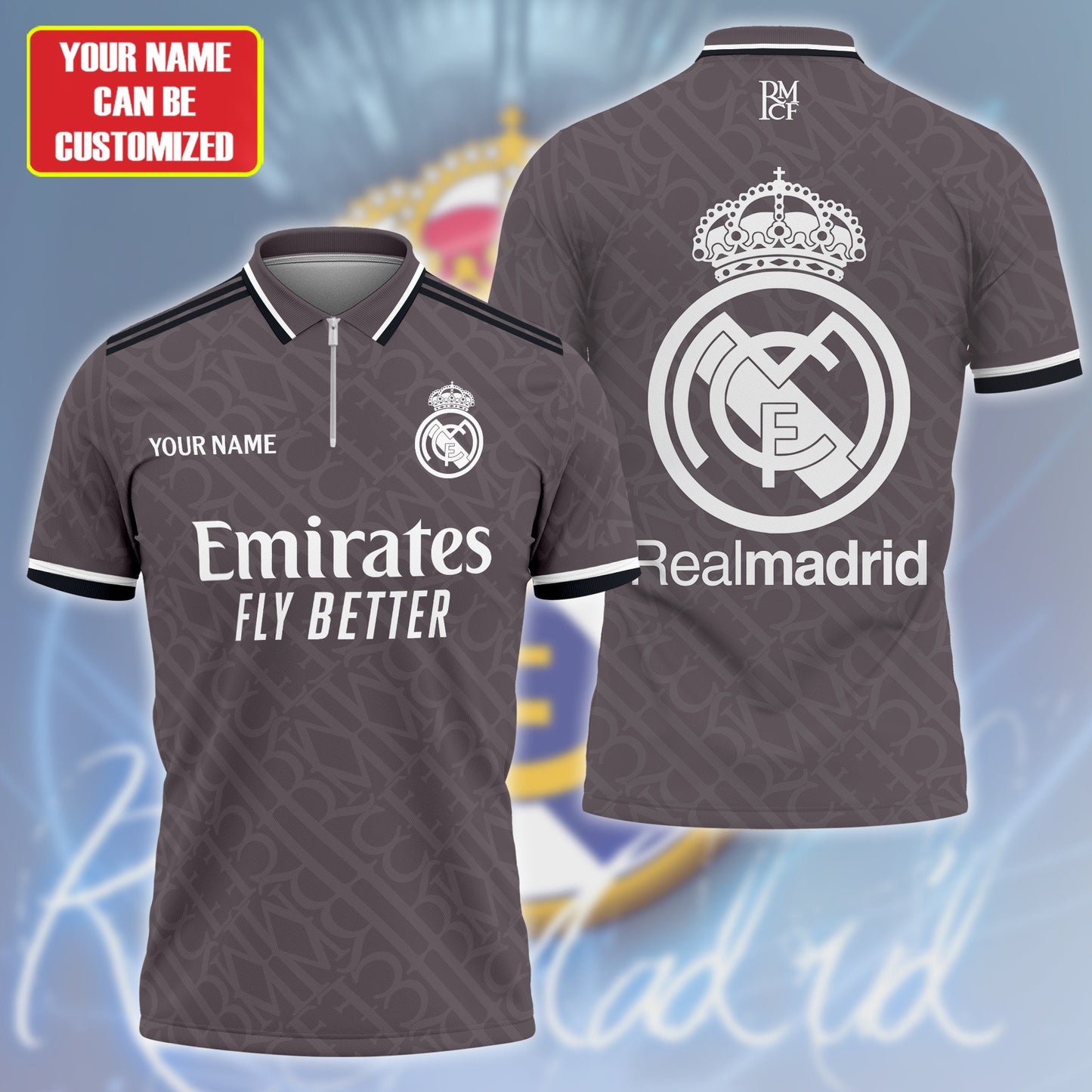 Personalized Real Madrid 3D Full Printing Set , Real Madrid Shirt , Hoodie , Short , Polo ,hawaii V13