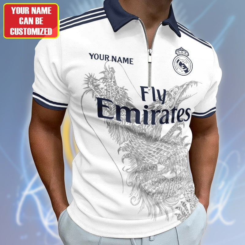 Personalized Real Madrid Dragon 3D Full Printing Set , Real Madrid Shirt , Hoodie , Short , Polo ,hawaii V2