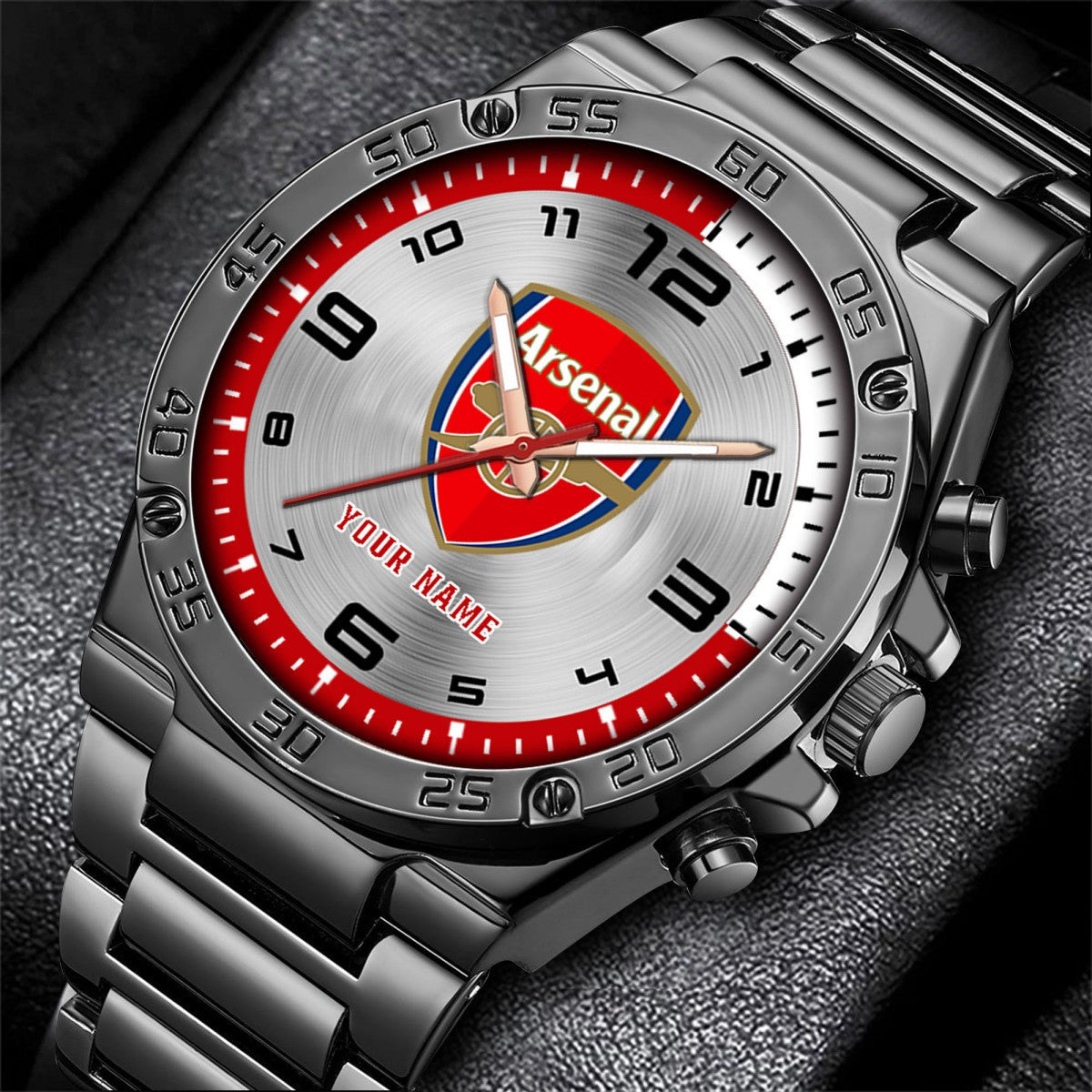 Personalized Arsenal Luxury Dial Steel Watch V12