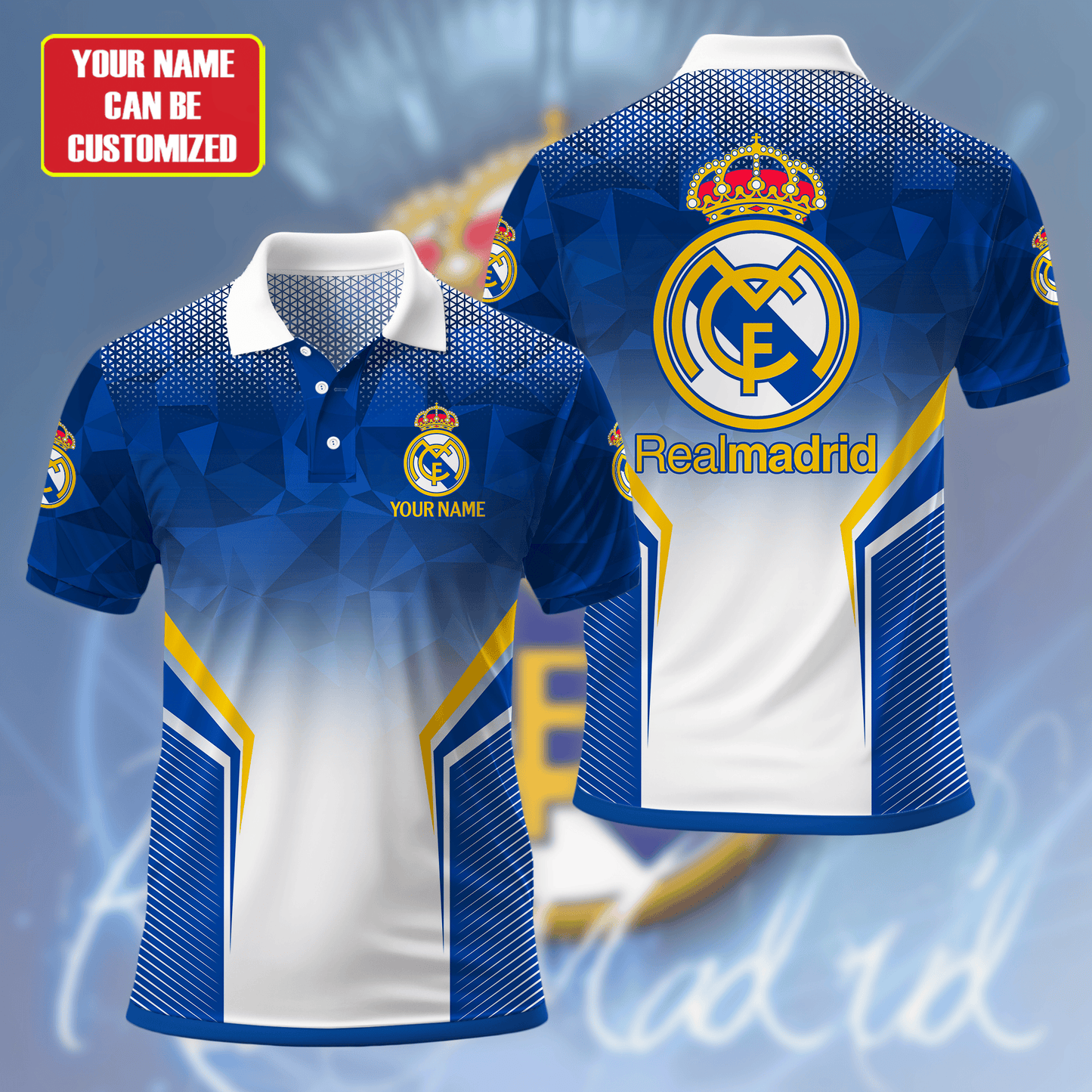 Personalized Real Madrid 3D Full Printing Set , Real Madrid Shirt , Hoodie , Short , Polo ,hawaii V14