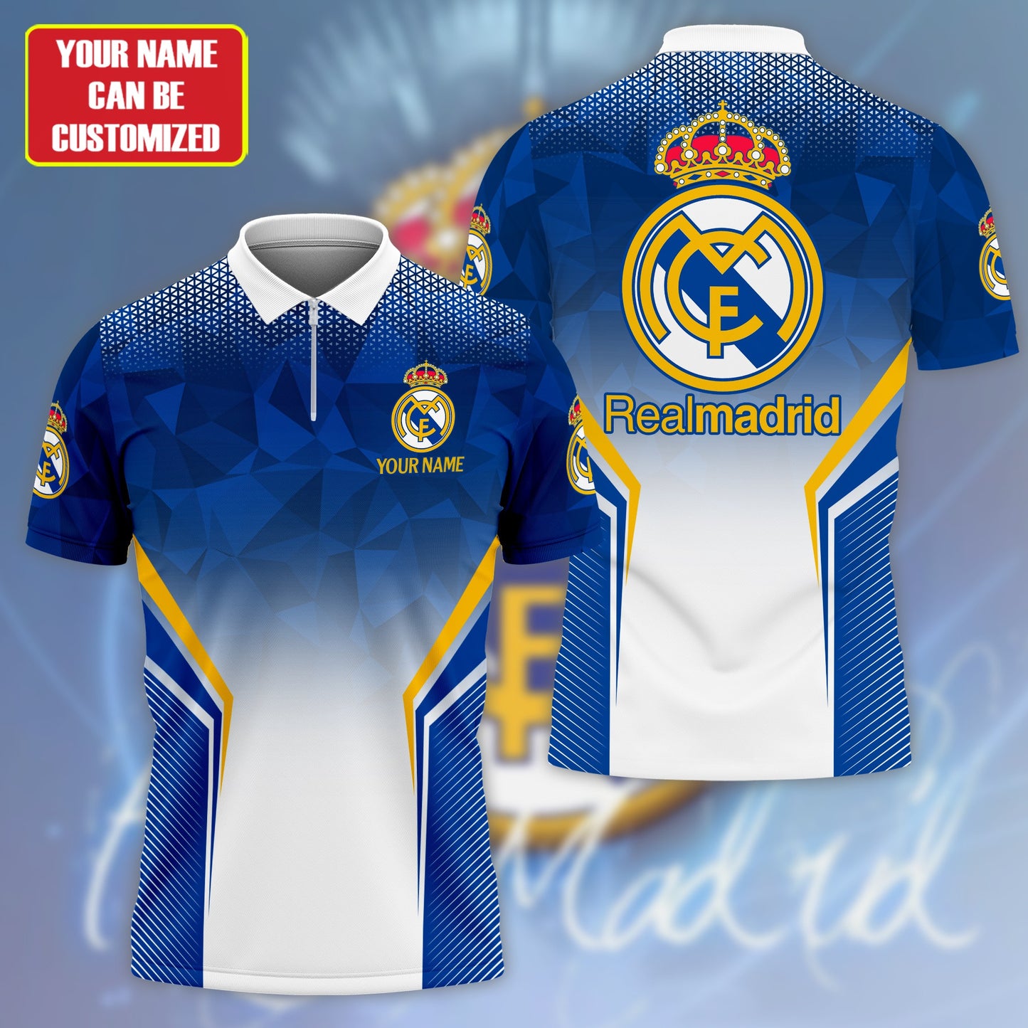 Personalized Real Madrid 3D Full Printing Set , Real Madrid Shirt , Hoodie , Short , Polo ,hawaii V14