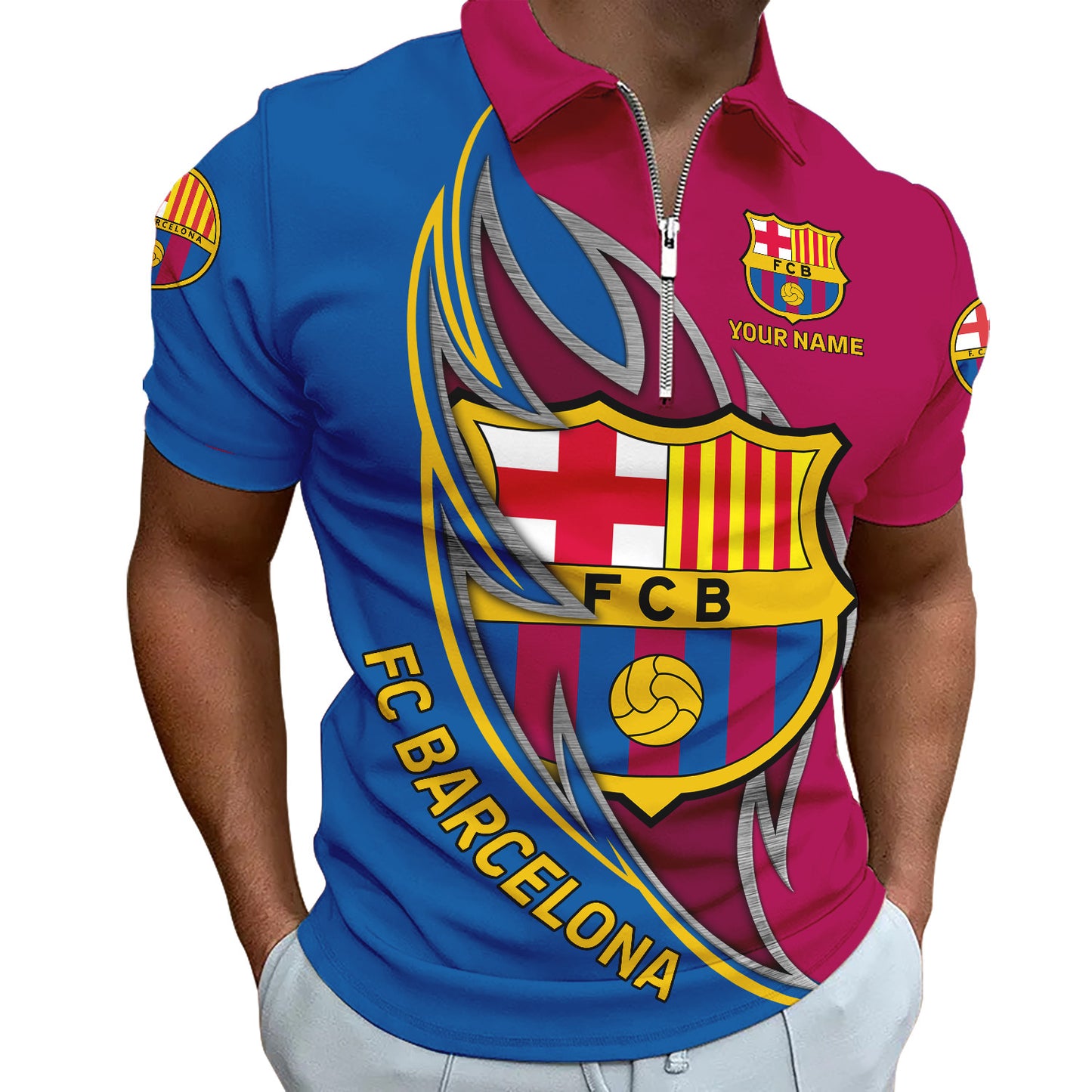 Personalized Barcelona 3D Full Printing Set , Barcelona Shirt , Hoodie , Short , Polo ,hawaii V23